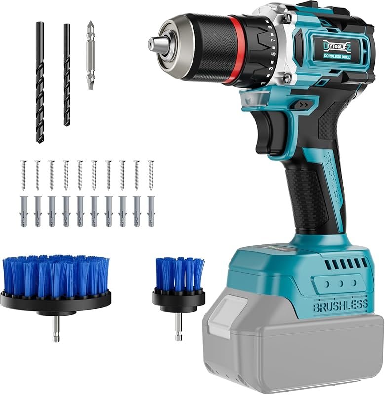 Makita-Compatible 18V Brushless Cordless Drill with 440 In-lbs Torque