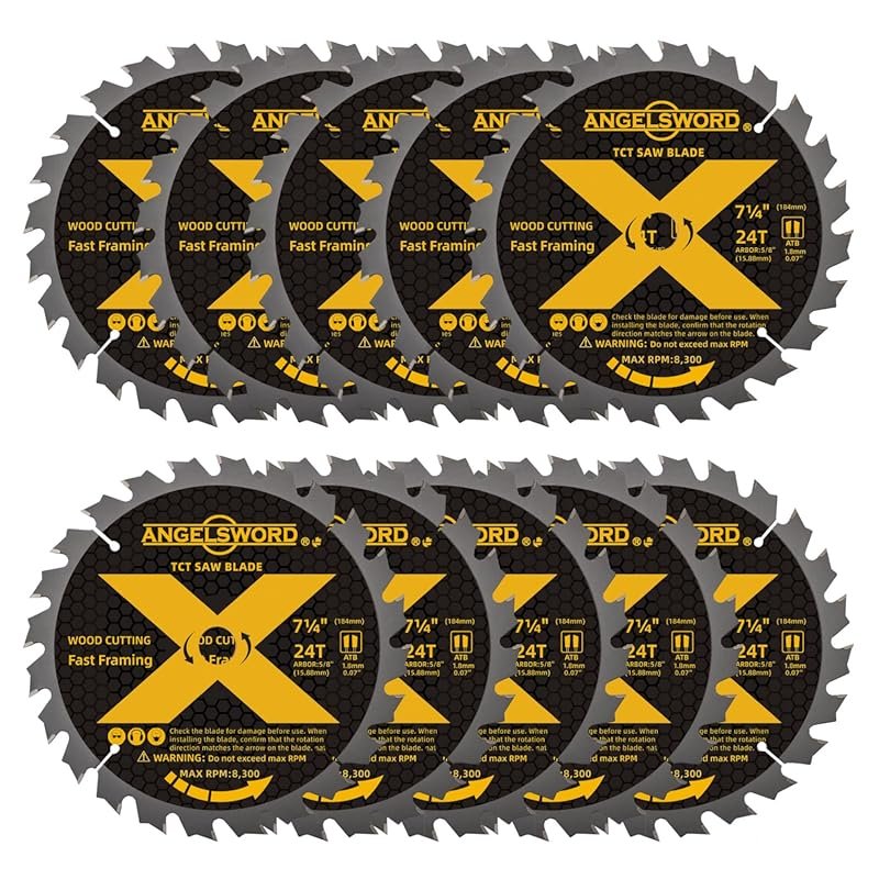 ANGELSWORD 7-1/4" 24T circular saw blade, fast framing and wood cuttin