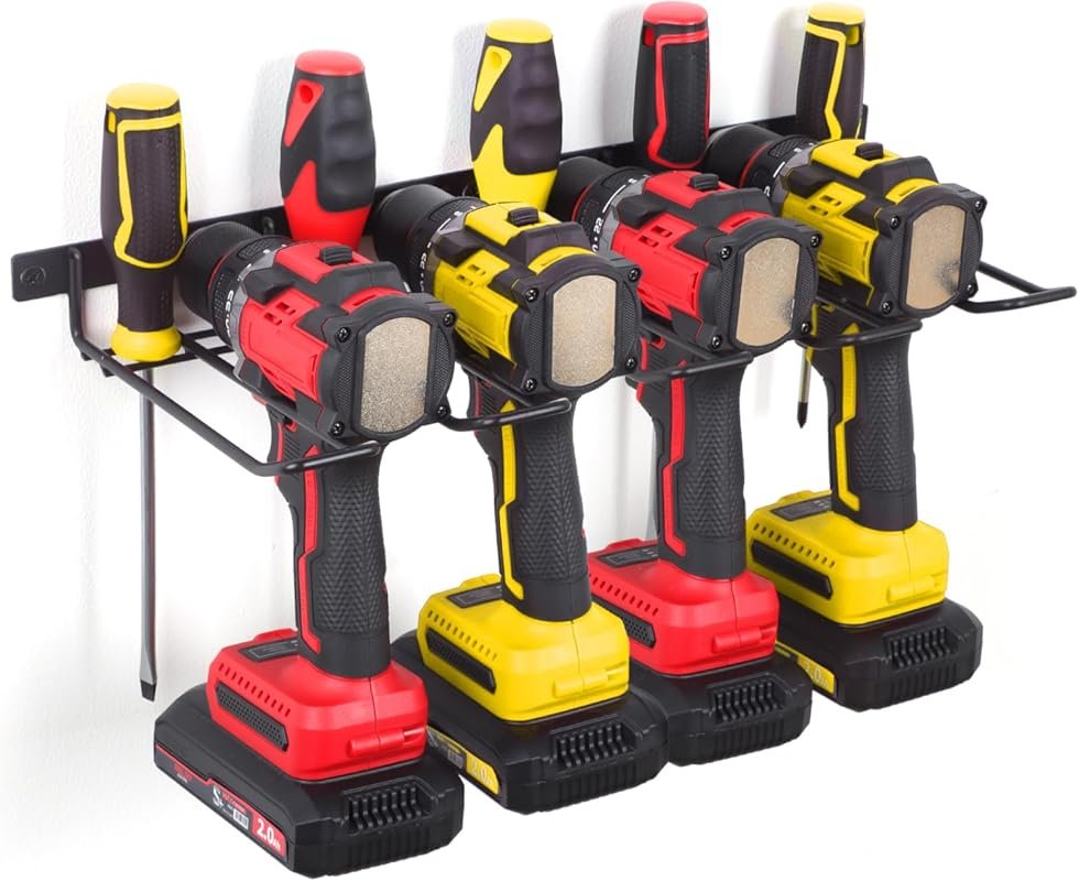 Reliahom Heavy Duty Power Tool Organizer Wall Mount for Garage and Wor
