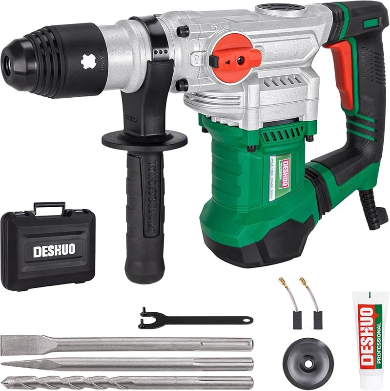 1-1/2 Inch SDS-Max 12.5 Amp Heavy Duty Rotary Hammer Drill with Vibrat