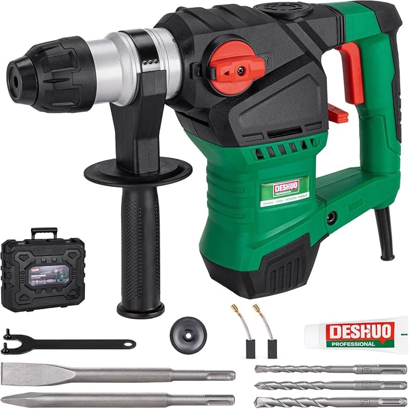 Corded 1-1/4 Inch SDS Plus Rotary Hammer Drill 12.5 Amp Vibration Cont