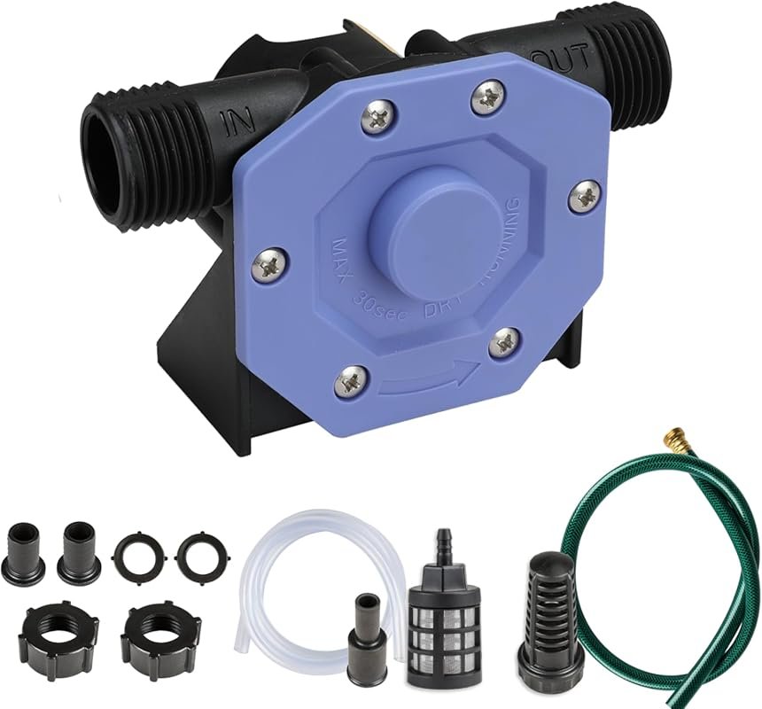 KITLUCK 750 GPH Hand Drill Pump with Water Hose and Oil Tube for Trans