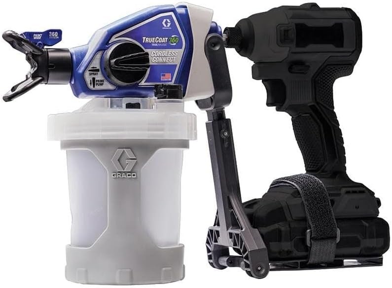 GRACO TrueCoat 360 Cordless Connect Drill Sprayer, Model 26D360, for E