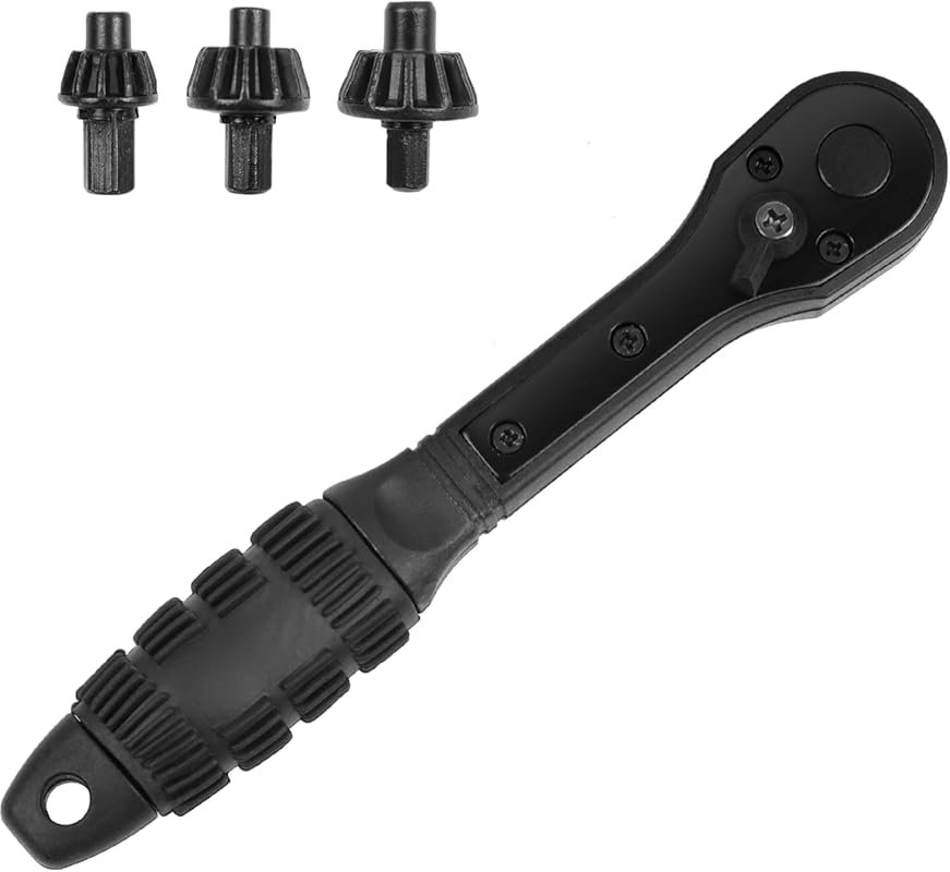 Universal 3-in-1 Ratcheting Drill Chuck Key Wrench for Electric Impact
