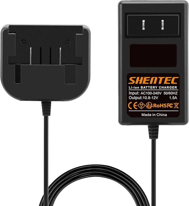 Shentec 10.8V-12V Lithium Battery Charger for Black & Decker Drill Too