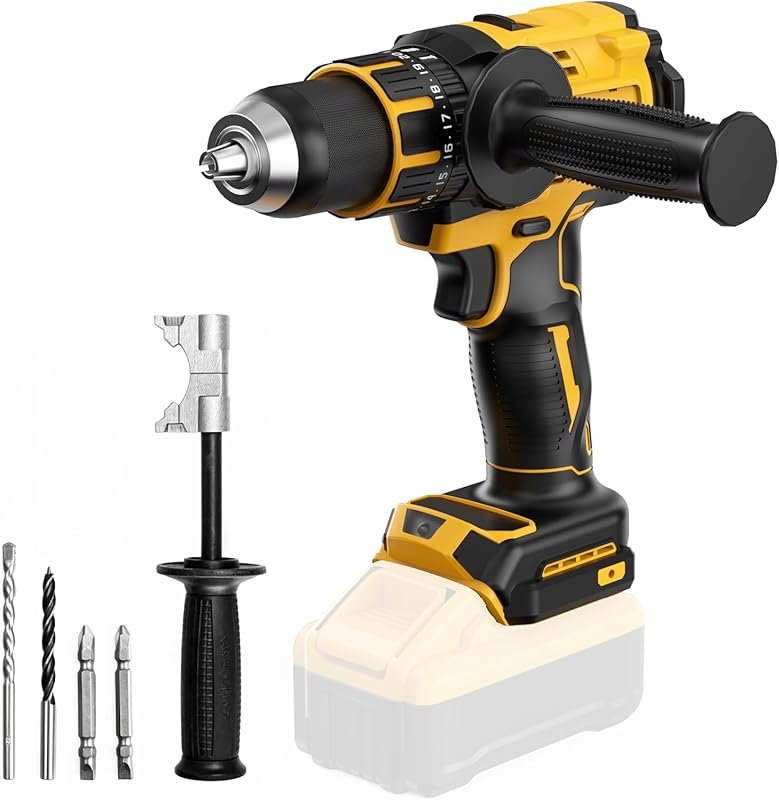 1/2-Inch Brushless Cordless Hammer Drill Compatible with DeWalt 20V MA