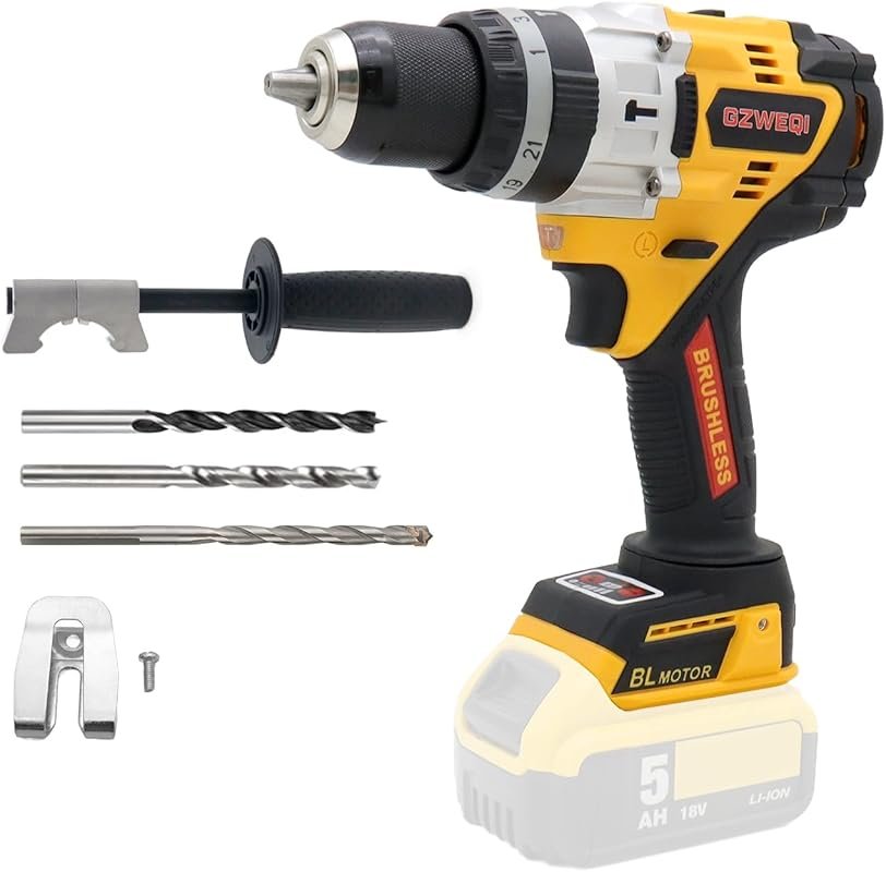 20V Brushless Heavy-Duty Impact Drill with 122 ft-lb Torque, 1/2