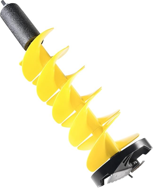 8 Inch Ice Auger Bit with Razor-Sharp Blades, Lightweight Aluminum Sha