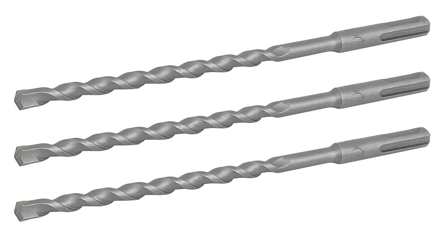 NACX 3-Piece SDS Plus Rotary Hammer Bit Set, 8mm x 200mm Carbide Tippe