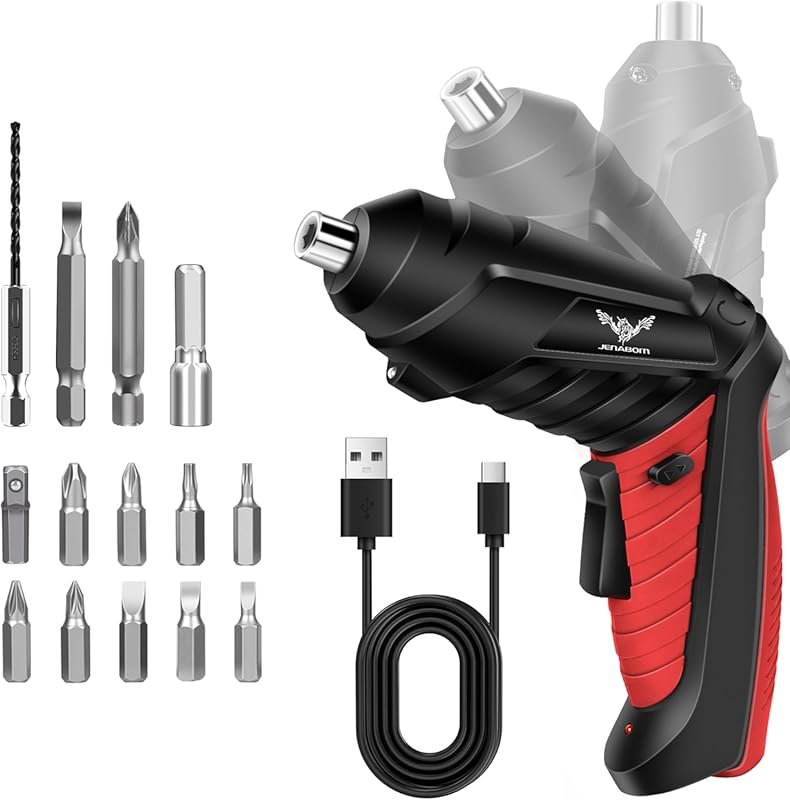 14-in-1 Electric Screwdriver Cordless 3.6V with 3Nm Torque and LED Light for Home Projects