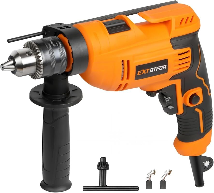 5.8Amp Corded Hammer Drill with 1/2 Inch Variable Speed and Multi-angl