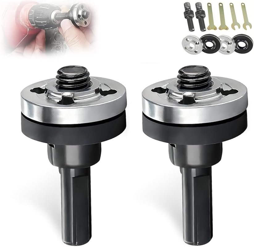 Electric Drill Angle Grinder Connector Set, 2 Sets of 10mm Arbor Mandr