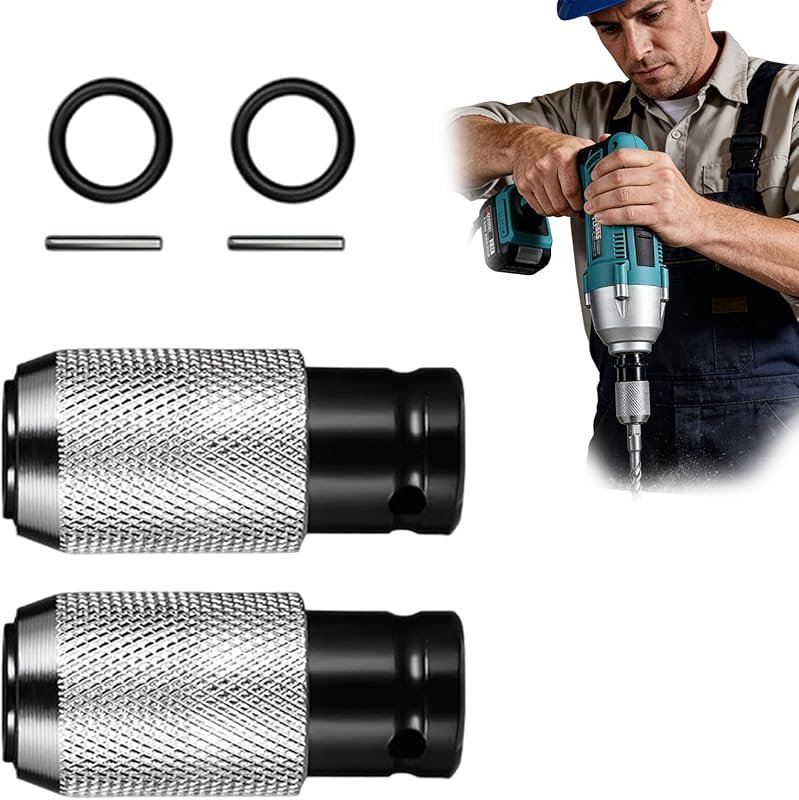 2-Pack Heavy Duty Electric Wrench to Hammer Drill Converter with Impac