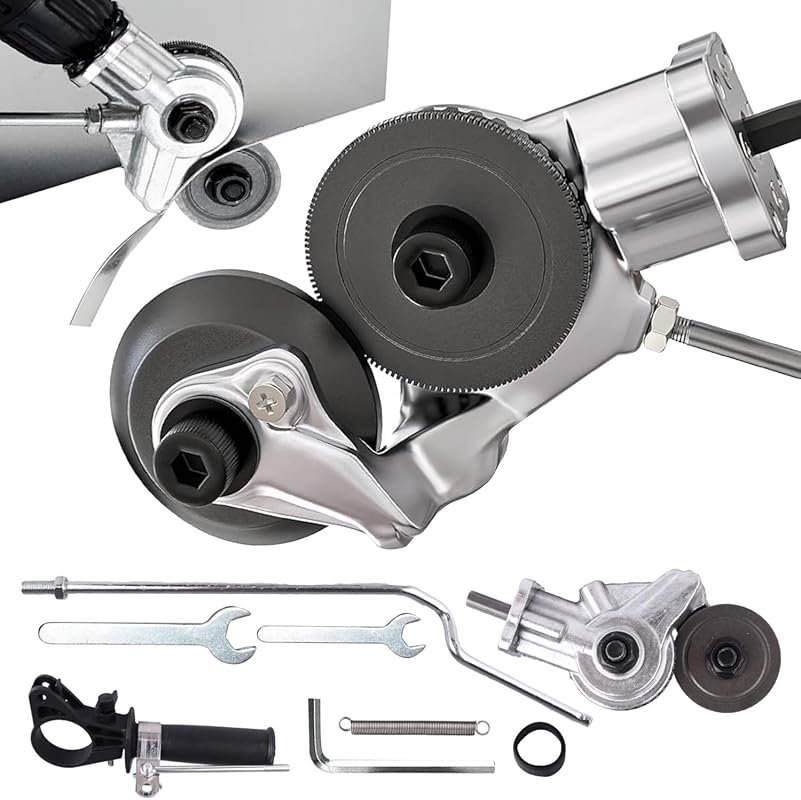 Upgraded Metal Nibbler Drill Attachment: Electric Drill Plate Cutter f