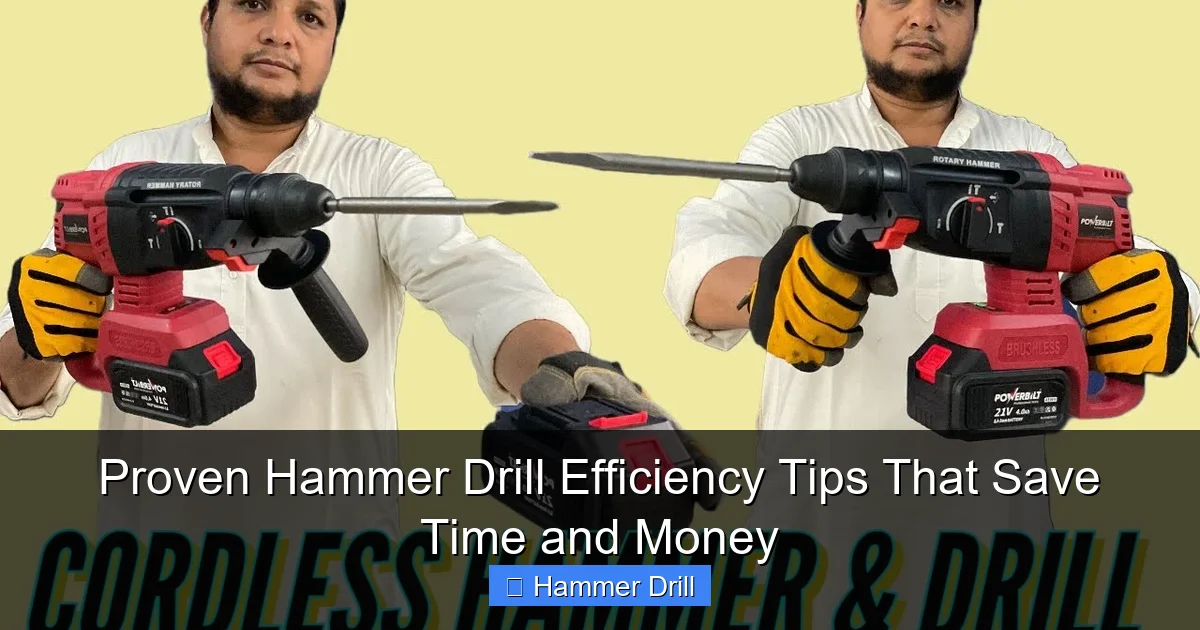 Proven Hammer Drill Efficiency Tips That Save Time and Money