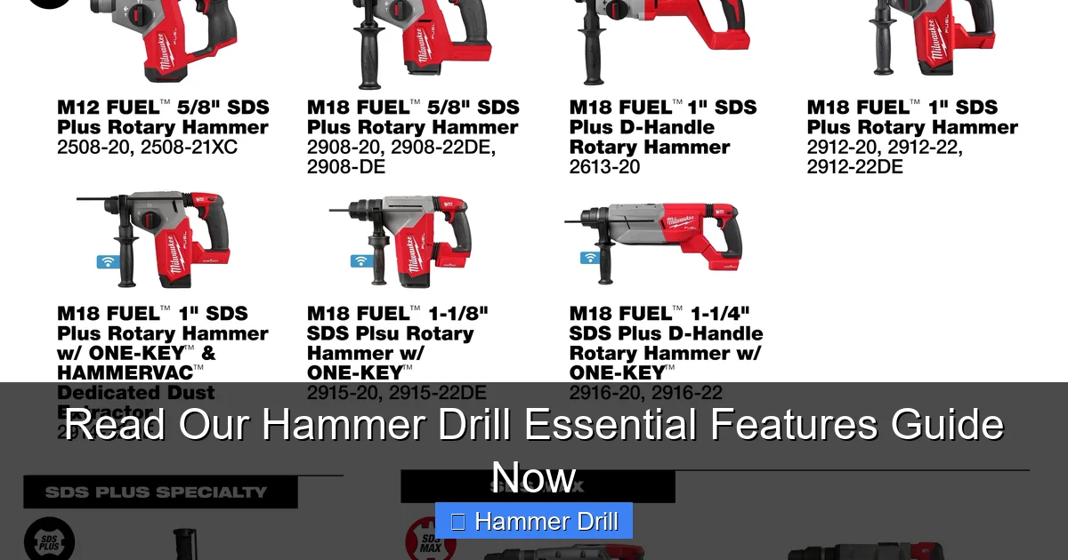 Read Our Hammer Drill Essential Features Guide Now