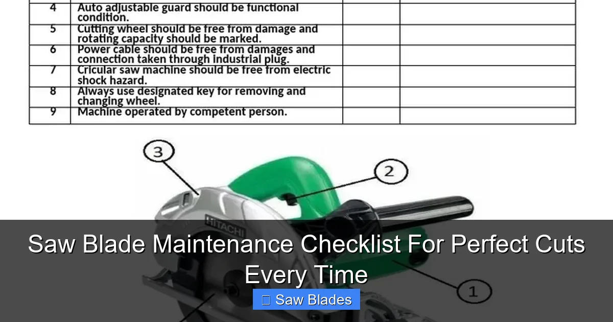 Saw Blade Maintenance Checklist For Perfect Cuts Every Time