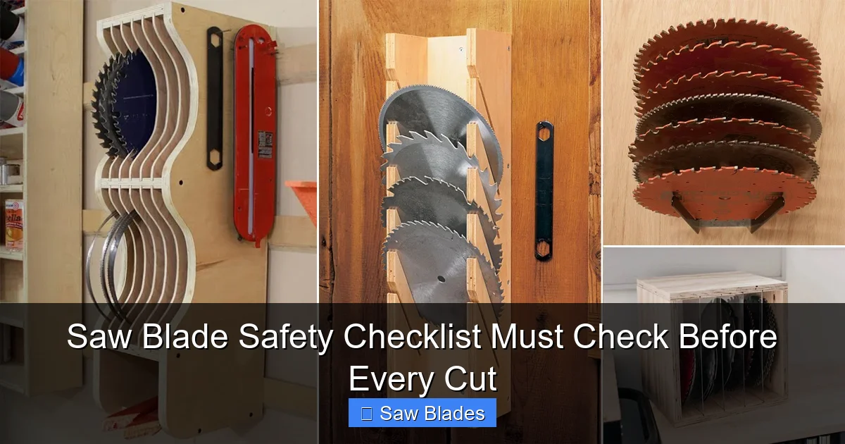 Saw Blade Safety Checklist Must Check Before Every Cut