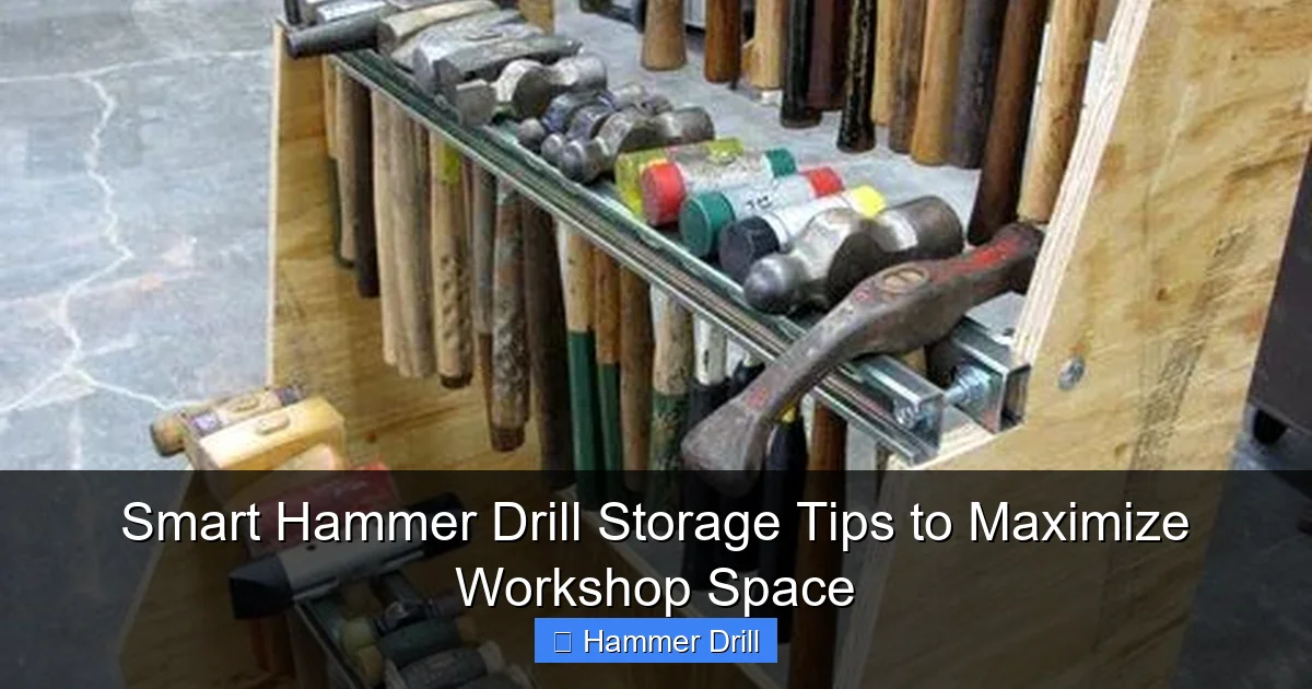 Smart Hammer Drill Storage Tips to Maximize Workshop Space