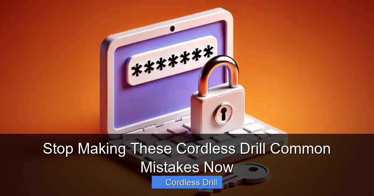 Stop Making These Cordless Drill Common Mistakes Now