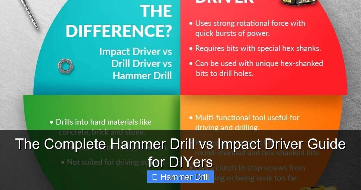 The Complete Hammer Drill vs Impact Driver Guide for DIYers