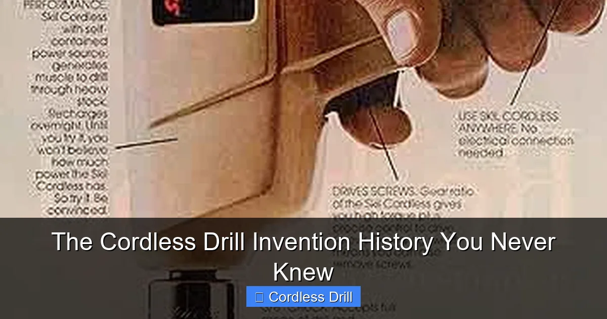 The Cordless Drill Invention History You Never Knew