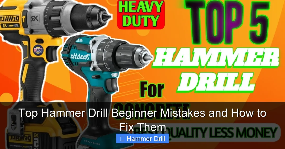 Top Hammer Drill Beginner Mistakes and How to Fix Them