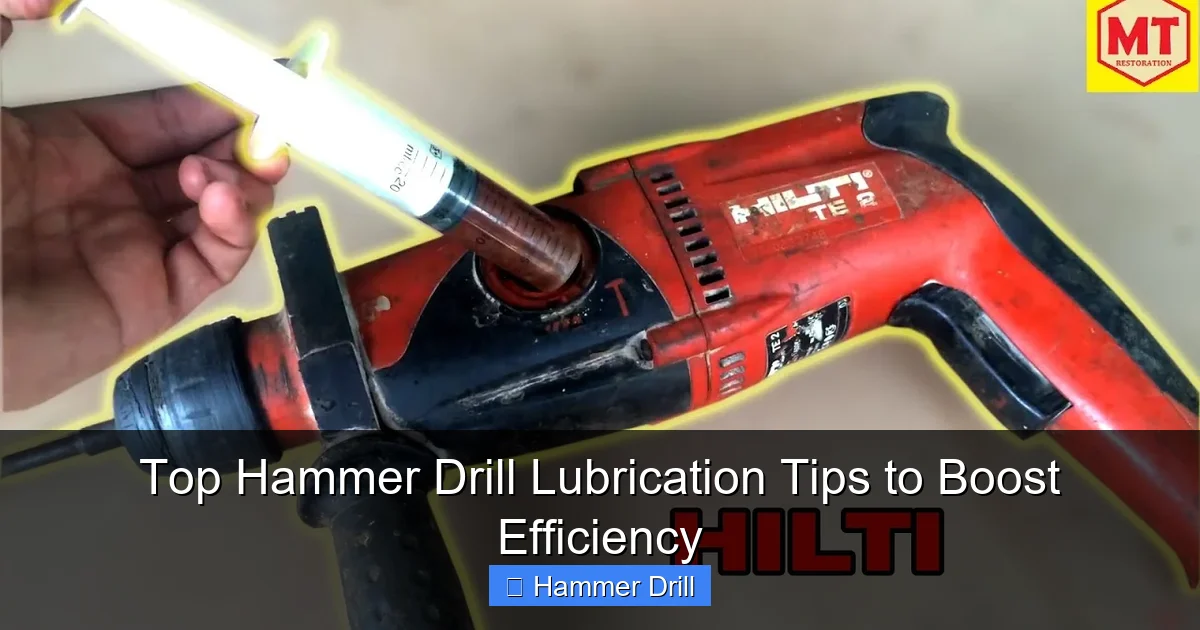 Top Hammer Drill Lubrication Tips to Boost Efficiency