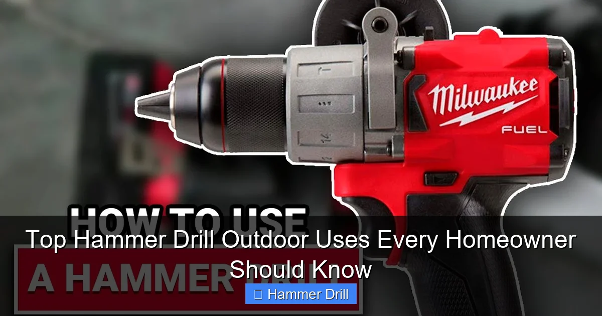 Top Hammer Drill Outdoor Uses Every Homeowner Should Know