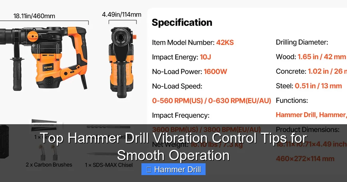 Top Hammer Drill Vibration Control Tips for Smooth Operation