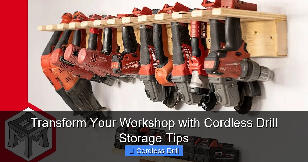 Transform Your Workshop with Cordless Drill Storage Tips