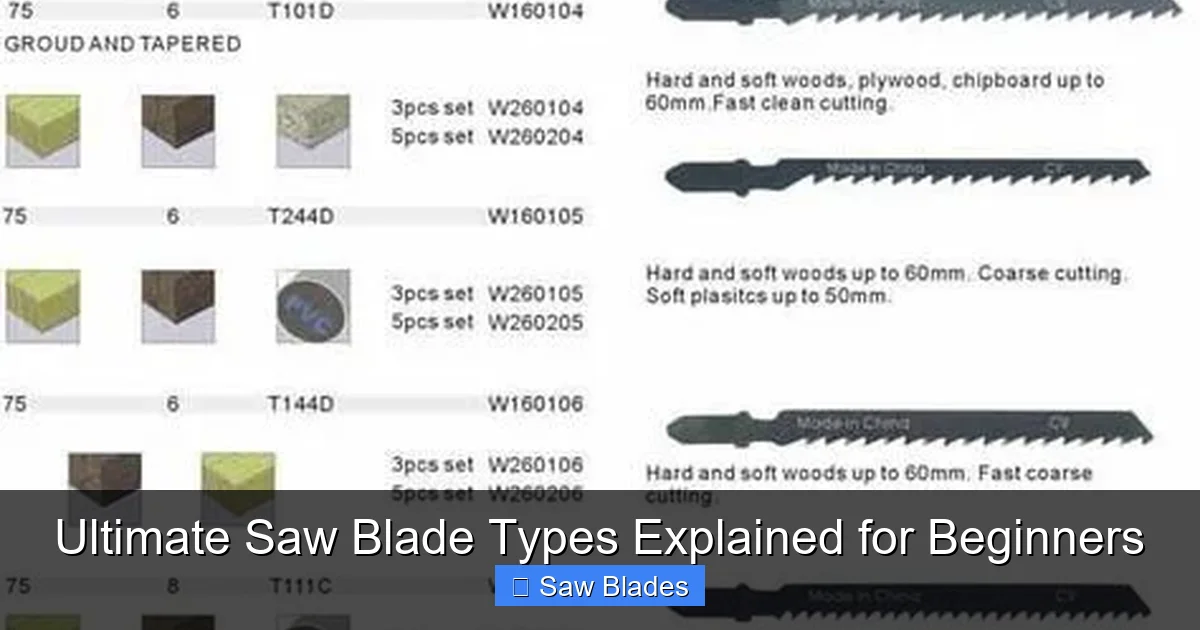 Ultimate Saw Blade Types Explained for Beginners
