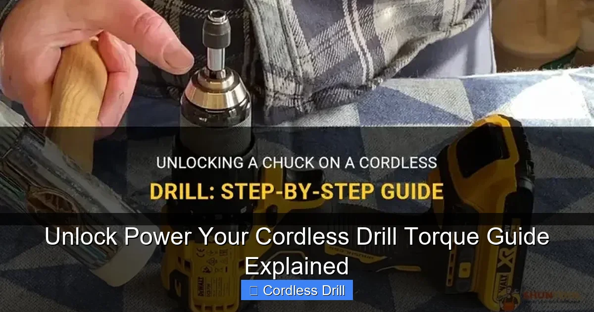 Unlock Power Your Cordless Drill Torque Guide Explained