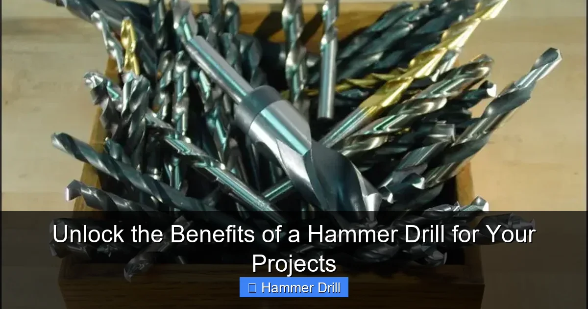 Unlock the Benefits of a Hammer Drill for Your Projects