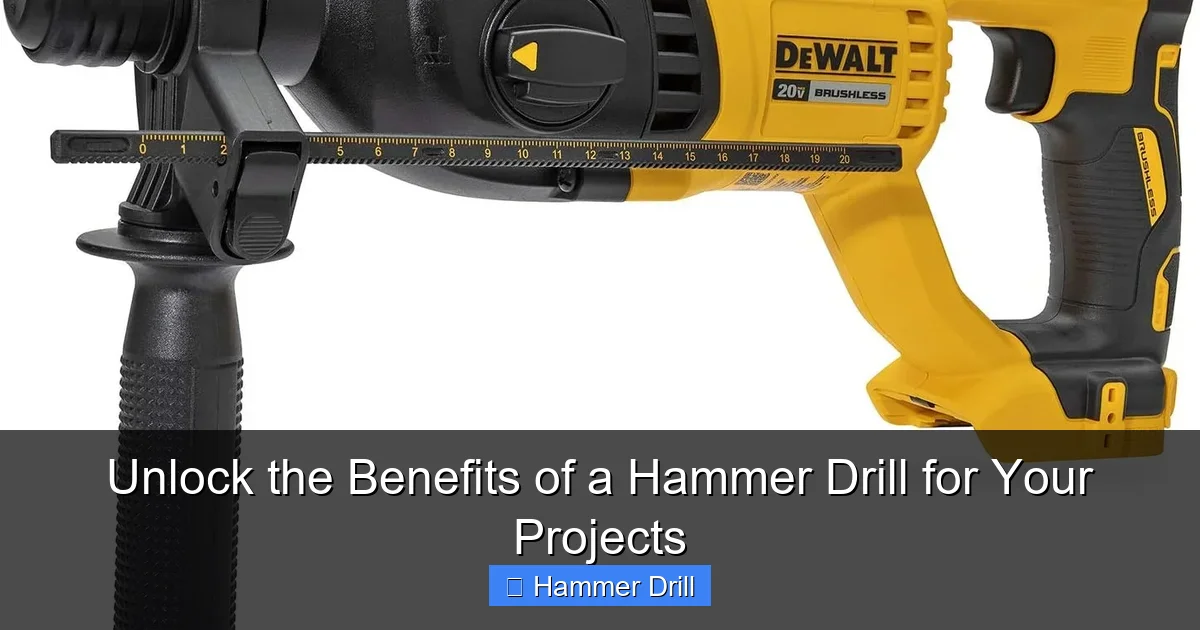 Unlock the Benefits of a Hammer Drill for Your Projects