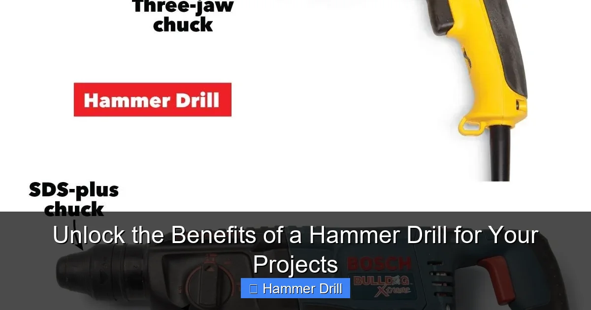 Unlock the Benefits of a Hammer Drill for Your Projects