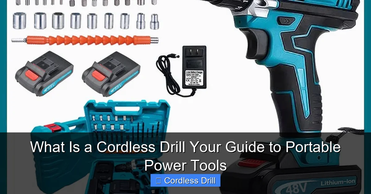What Is a Cordless Drill Your Guide to Portable Power Tools