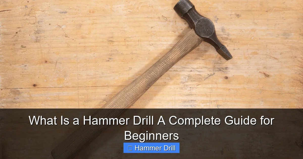 What Is a Hammer Drill A Complete Guide for Beginners