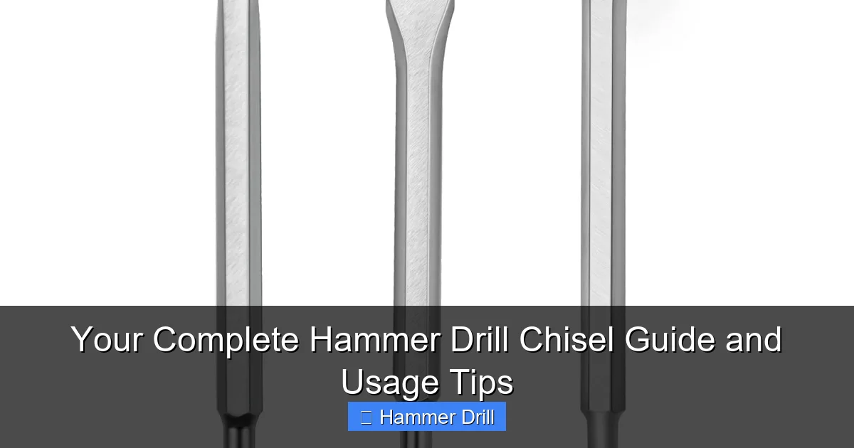 Your Complete Hammer Drill Chisel Guide and Usage Tips