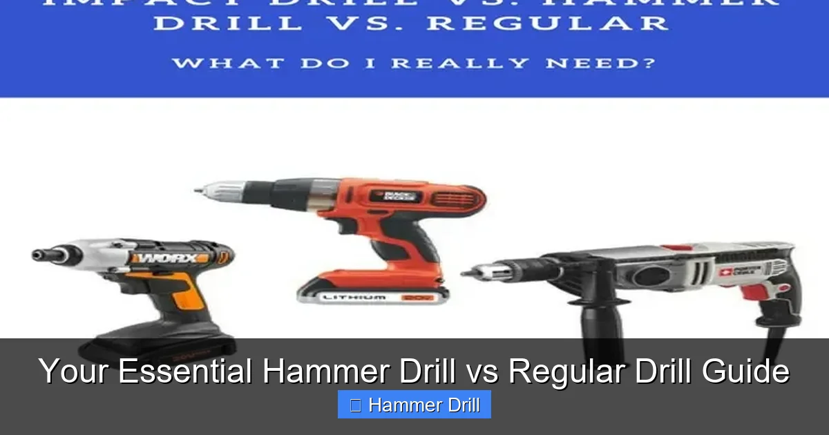 Your Essential Hammer Drill vs Regular Drill Guide