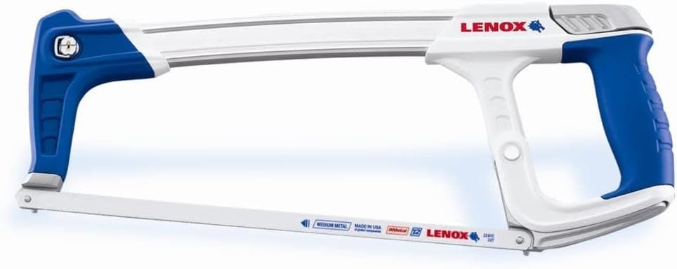 LENOX 12-Inch High Tension Hacksaw Frame, Durable Metal Cutting Hand S