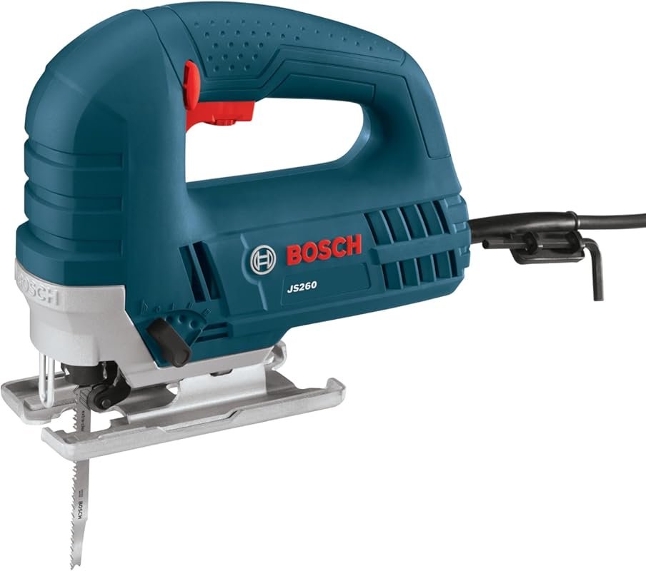 BOSCH JS260 Top-Handle Jig Saw, 6.0 Amp, Low-Vibration, Variable Speed