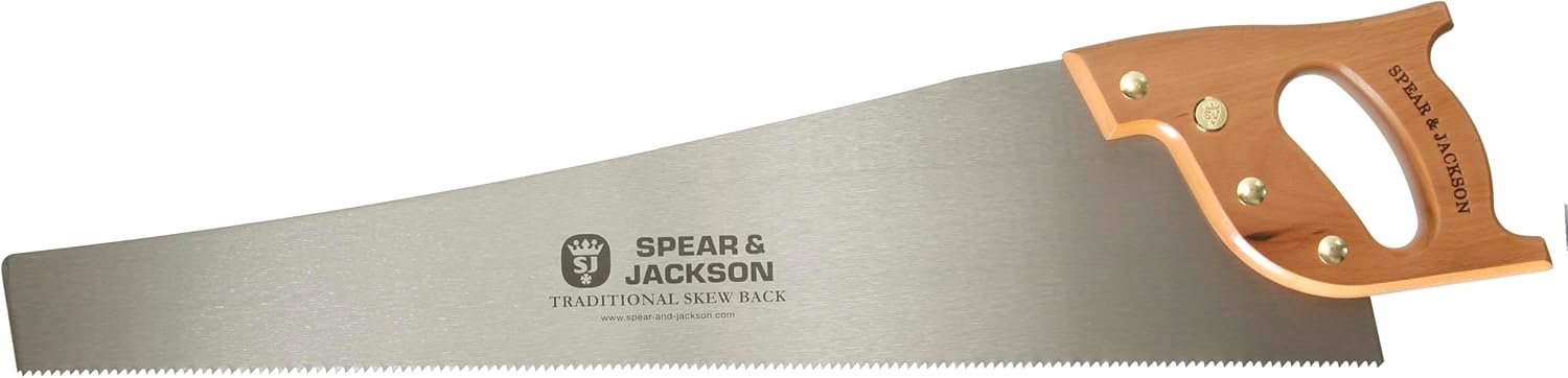 Spear & Jackson Skew Back Hand Saw, 24-Inch, 7 PPI, Wood Cutting
