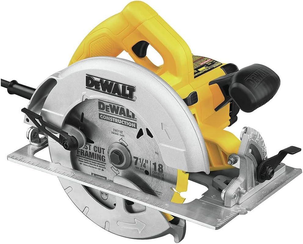 DEWALT 7-1/4-Inch Lightweight Corded Circular Saw, Powerful and Portab