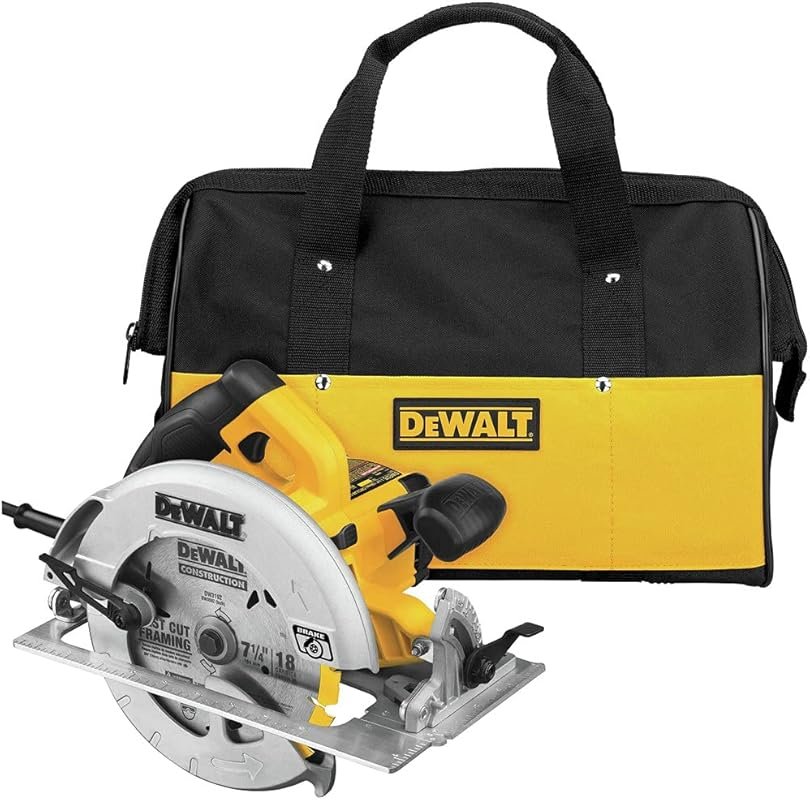 DEWALT DWE575SB 7-1/4-Inch Corded Circular Saw with Pivoting Bevel and