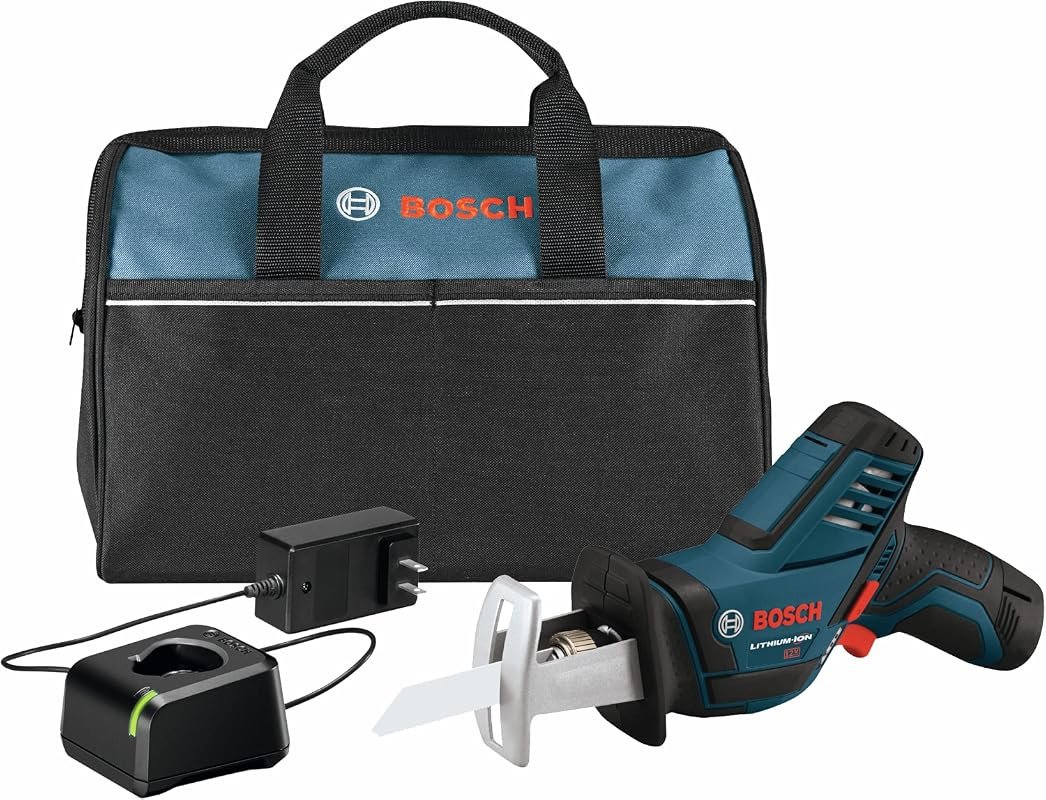 BOSCH PS60-102 12V Max Pocket Reciprocating Saw Kit, 2.5Ah Battery Inc