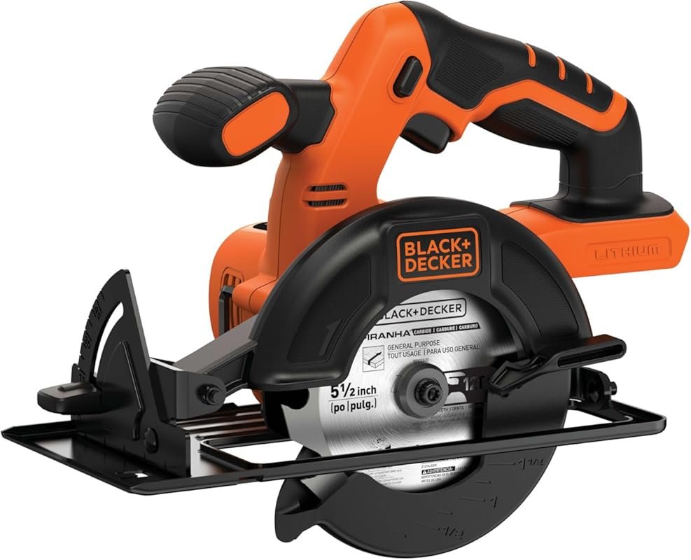 BLACK+DECKER 20V 5-1/2-Inch Cordless Circular Saw, Tool Only, for Wood
