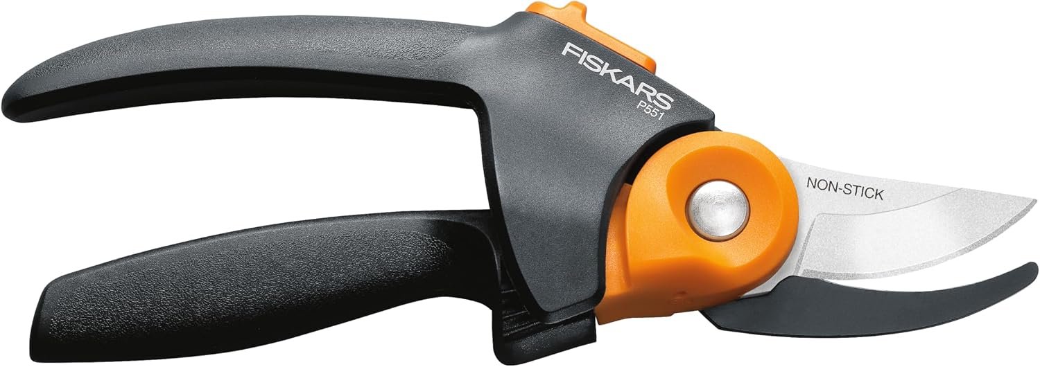 Fiskars PowerGear2 Pruning Shears, Gear-Driven Bypass Clippers with Ha