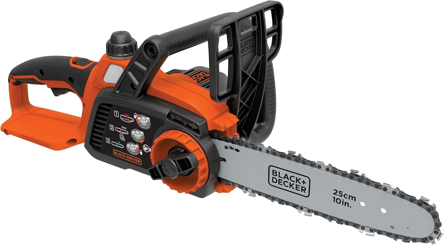 BLACK+DECKER 20V MAX 10-Inch Cordless Chainsaw for Tree Pruning and Wo