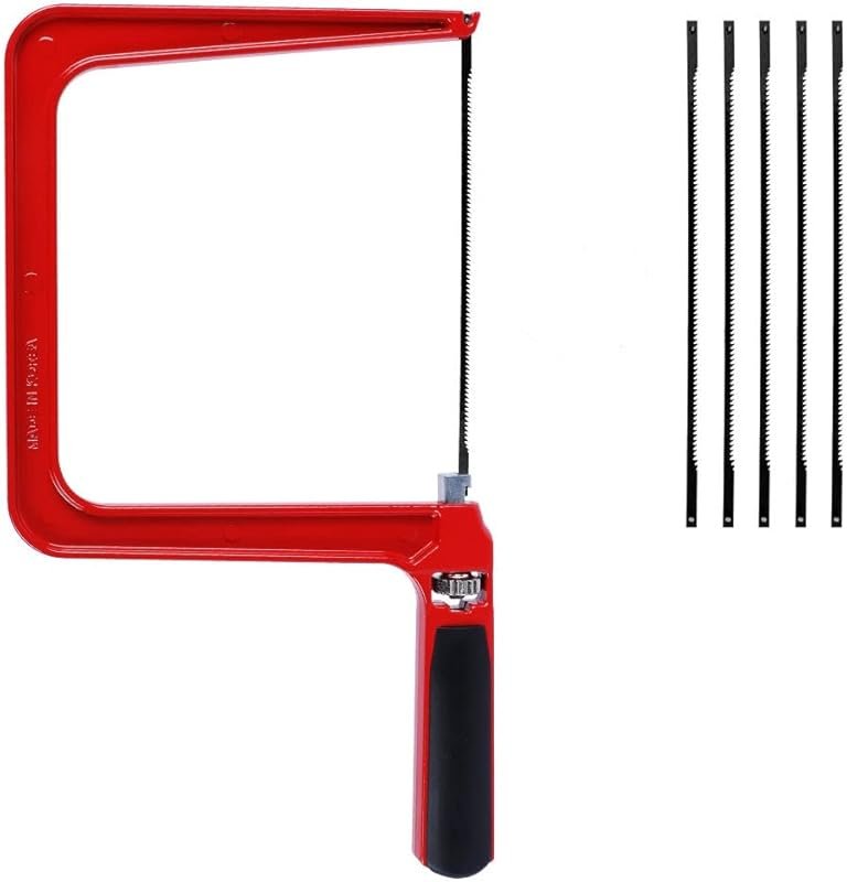 Magic Frame Depth Coping Saw with 5 Saw Blades for Metal and Wood